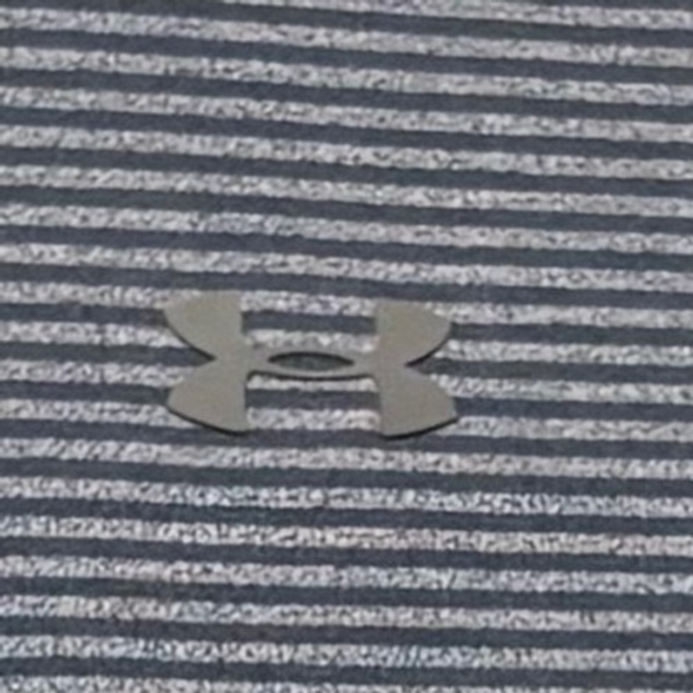 Under Armour Men's Heatgear Loose‎ Fit Navy Striped Grey Golf Polo Shirt XL - Picture 5 of 6